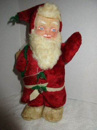 Antique Plush Santa Claus Figure Christmas Holiday Decorations