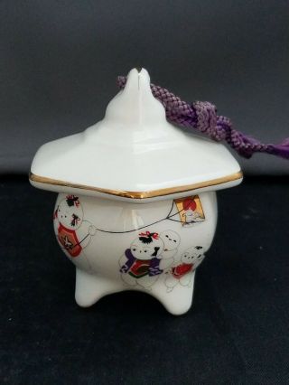 White Asian Porcelain Bell