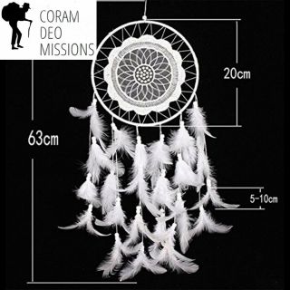 CHICIEVE Dream Catcher,  White Feather Catchers for Kids Baby Bedroom Wall. 3