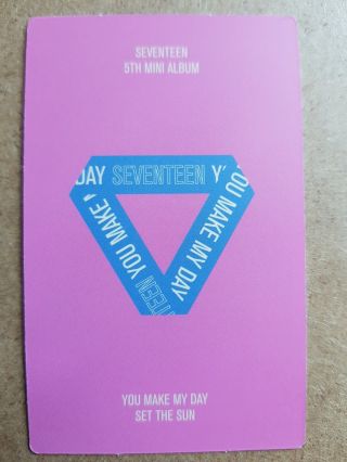 SEVENTEEN WOOZI SET THE SUN 2 Official PHOTOCARD 5th Album YOU MAKE MY DAY 2