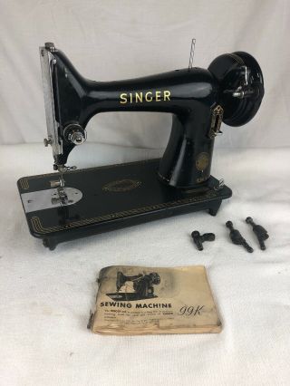 Vintage 1950’s Singer 99k Sewing Machine Britain Ek182370 Machine Only