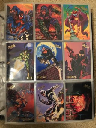 1995 Fleer Ultra Spider - Man Trading Cards Complete Base Set,  1 - 150 - Nm/m