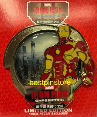 Hong Kong Disney Pin Hkdl Marvel Iron Man Experience Ma Exclusive Le Opening Pin