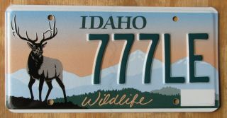 Idaho Wildlife / Elk License Plate 2007 777le
