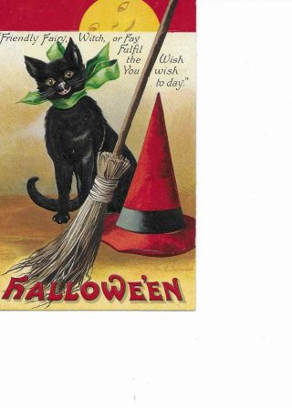 Artist Signed: Ellen Clapsaddle " Halloween " Post Card