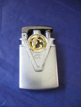 Vintage Cigarette Lighter - Marked 03 And Decorated W Dolphins