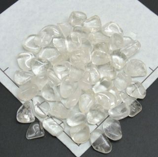 Quartz Clear B Grade Small Tumbled,  1/2 Lb Bulk Stones Crystal 1/2 - 7/8 Inch