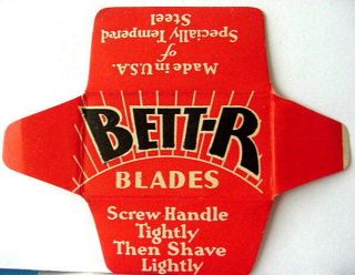 Vintage Bett - R De Safety Razor Blade