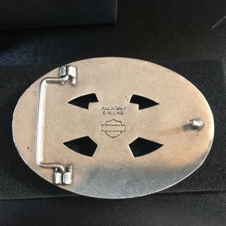 Harley - Davidson®️ Men’s Belt Buckle - Bar And Shield With Iron Cross Behind 3