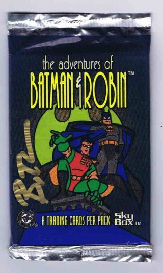 The Adventures Of Batman & Robin Trading Card Pack Signed W/coa Bruce Timm 1995