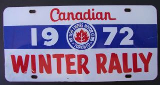 1972 Canadian Winter Rally Booster License Plate - Man Cave