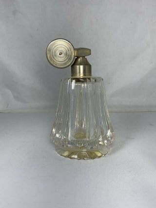 Marcel Franck Brevete Atomizer Crystal ArtDeco Perfume Bottle Pump Vintage BIG 4