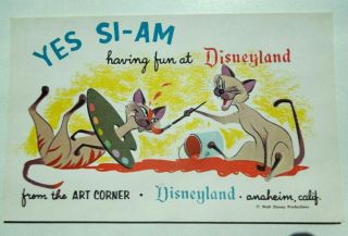 Un - Disneyland Art Corner Postcard Yes,  Si - Am Having Fun At Disneyland