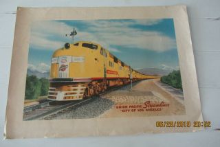 Union Pacific Streamliner " City Of Los Angeles Poster Print
