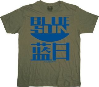 Firefly / Serenity Blue Sun Logo Military Green T - Shirt,  Unworn