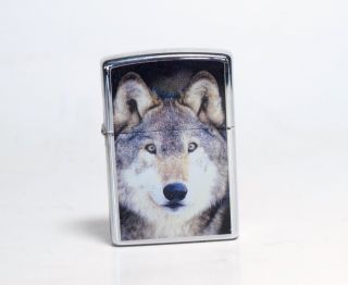 Wild Animals Hunter - Wolf Zippo Lighter Made In U.  S.  A Windproof Collectible 05