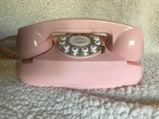 Princess Desk Phone,  Push Button With Dial,  Pink,  Crosley Cr59 Vtg.  2003