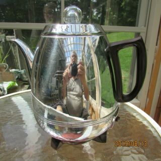 Vintage Ge General Electric 8 Cup Chrome Automatic Percolator 13p30 Great