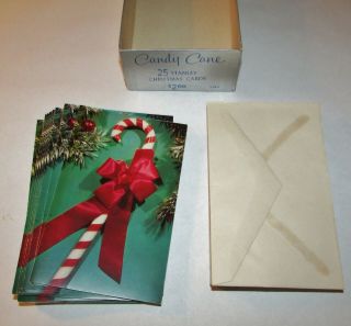 25 Vintage Christmas Cards By Stanley Real Photo Candy Cane Decor
