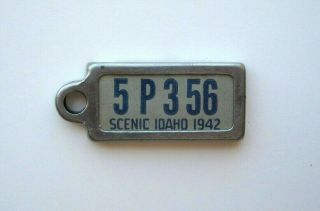 Idaho 1942 Dav Keychain License Plate Tag