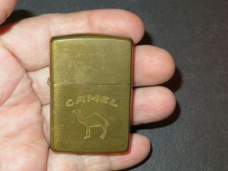 Camel Brass Zippo Lighter 1932 - 1992 Standing Camel W/initials Cfi Never Fired