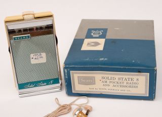 Vintage 1958 Sears Solid State 8 Am Transistor Radio