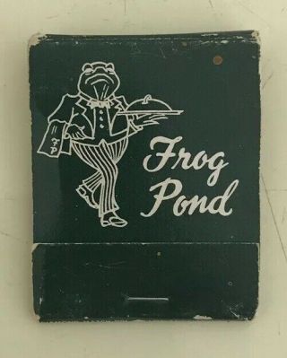 Vintage Book Of Matches Frog Pond Gay Bar Los Angeles
