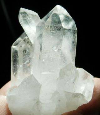 A Small And 100 Natural Aaa Quartz Crystal Cluster From Brazil 88.  6gr