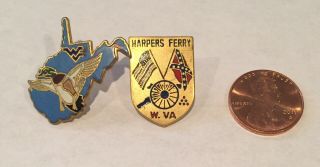 Harpers Ferry Civil War,  West Virginia Mallard Duck Lapel Collectible Pins