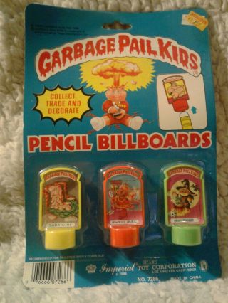 Vintage Garbage Pail Kids Gpk Pencil Billboard Topper Topps Haggy Maggie