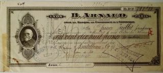 France 1913 Paris Arnaud 718,  10 Francs Lyon Signed By Boutelleau Bill Old Check
