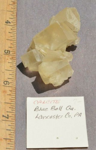 Calcite Crystals,  Blue Bell Quarry,  Lancaster Co,  Pa,  Hexagonal,  (steve Garza)