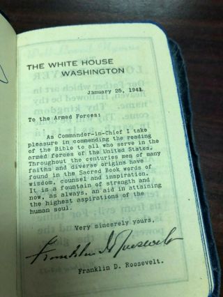 WWII TESTAMENT & PSALMS World War 2 Soldier’s Prayer Book Bible Vintage 5