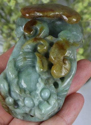 Certified Natural Green（Grade A）jade jadeite PIXIU Statue 83651H6 至尊如意貔貅 8