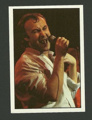 Genesis Phil Collins 1987 Pop Rock Music Sticker Card Italy