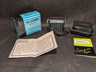 Alaron 7 Transistor Radio Model B - 77 W/ Box - And