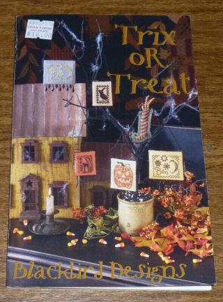 Blackbird Designs Trix Or Treat Counted Cross Stitch Booklet Oop Htf