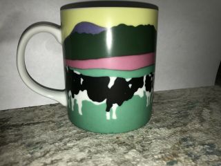 Woody Jackson Cow Coffee Mug Art 1990 90 Colorful