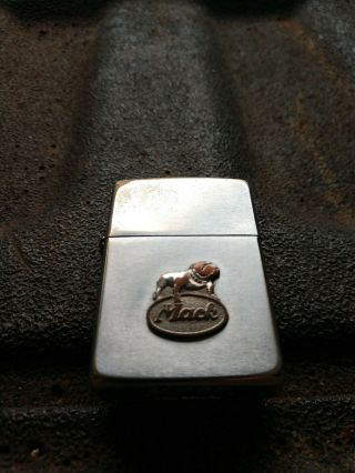 Zippo Lighter Vintage Mack Truck Bull Dog " Mack " On The Collar Pat 2517191