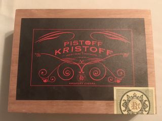 Pistoff Kristoff Robusto Wooden Cigar Box Made For 10 Cigars Very Unique