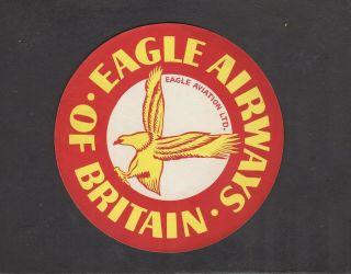 Eagle Airways Of Britain Luggage Label