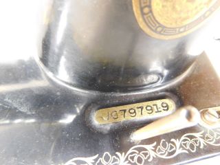 c1950 Vintage Singer Electric Sewing Machine Head 15 - 91? Quebec Canada JC797919 6