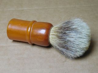 Vintage Made Rite 58 Pure Badger Shaving Brush Butterscotch Bakelite Handle