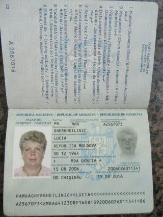 Moldawien Moldova Passport Reisepass Travel For Woman =canseled=