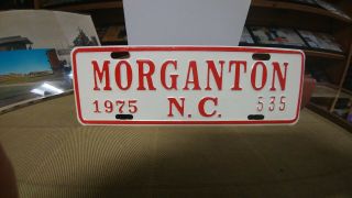 1975 Morganton North Carolina Nc City License Plate 535