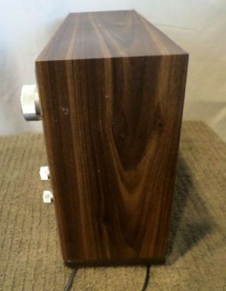 Vintage Wood Grain Sony Tabletop AM/FM Mantle Radio ICF - 9740W 2