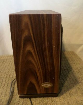 Vintage Wood Grain Sony Tabletop AM/FM Mantle Radio ICF - 9740W 5