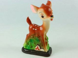 Rare Disney Bambi Piggy Bank Sofubi Soft Vinyl Toy Made In Japan F/s