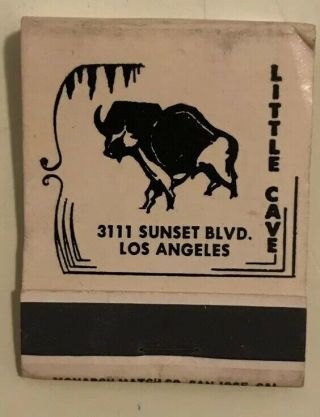 Vintage Book Of Matches Little Cave Gay Bar Los Angeles