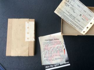 Zippo Repair Box With Paperwork.  May 27,  1955,  Bradford. 4